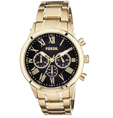 Watch strap Fossil BQ1733 Stainless steel Gold Toned 22mm